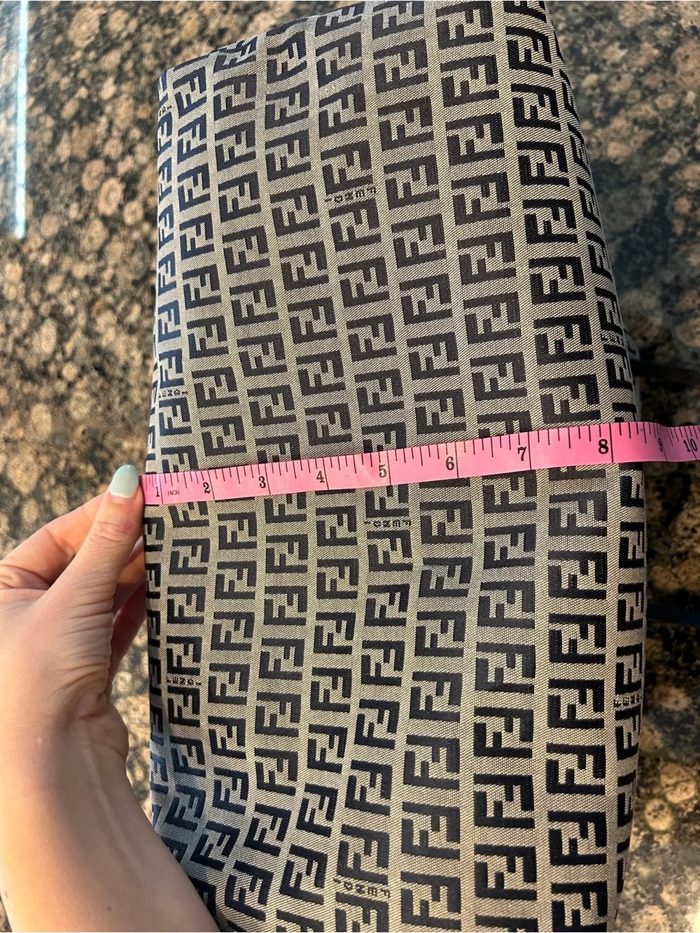 Fendi Blue Monogram Tote Bag